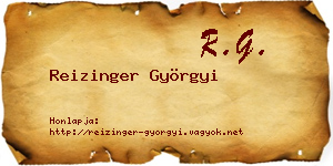 Reizinger Györgyi névjegykártya
